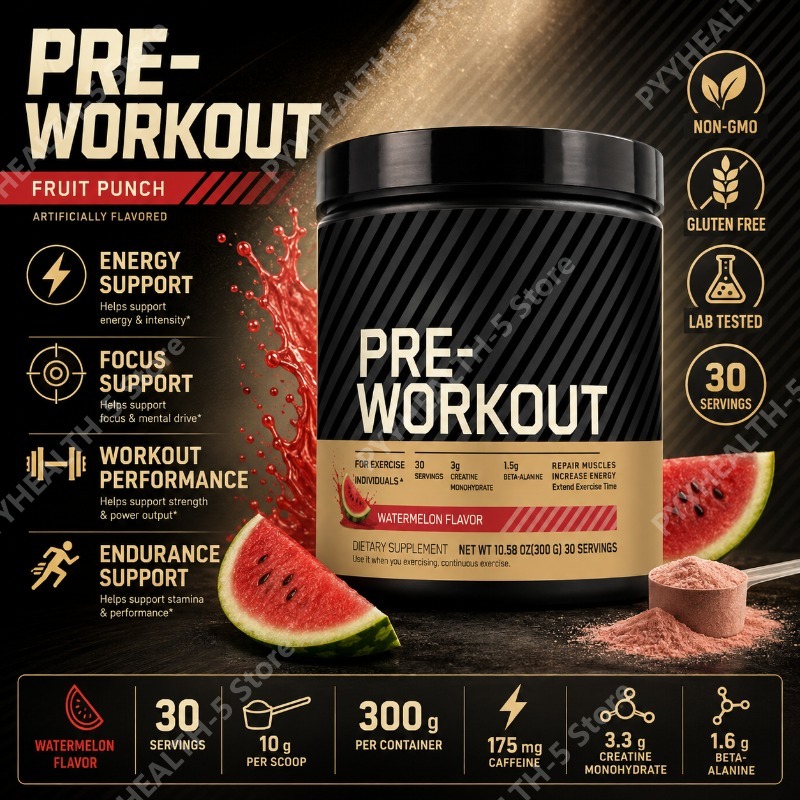 Creatine Monohydrate Powder - 크레아틴, 베타알라닌, L-시트룰린, 티로신, 카페인이 함유된