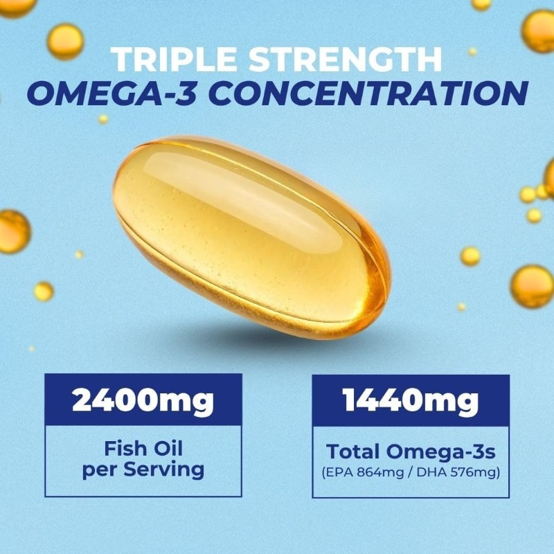 오메가-3 피쉬 오일 소프트 캡슐 2400mg (EPA - Omega 3 Fish Oil 리뷰 및 가격