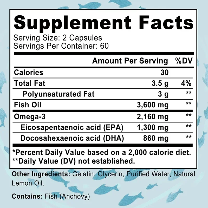 오메가 3 피쉬 오일 - 면역력 강화, 에너지 생산 촉 - Omega 3 Fish Oil 리뷰 및 가격
